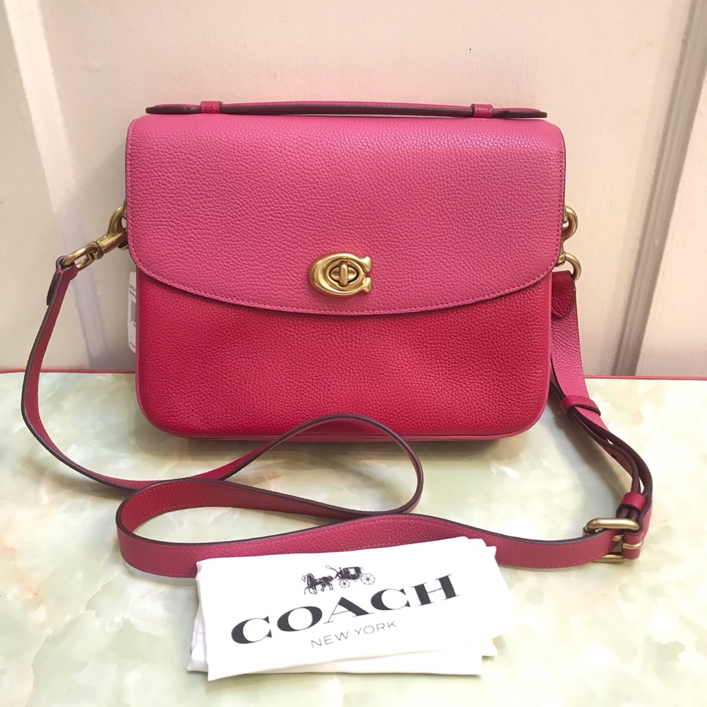 COACH Cassie Crossbody In Colorblock 69524 Bright Cherry Multi